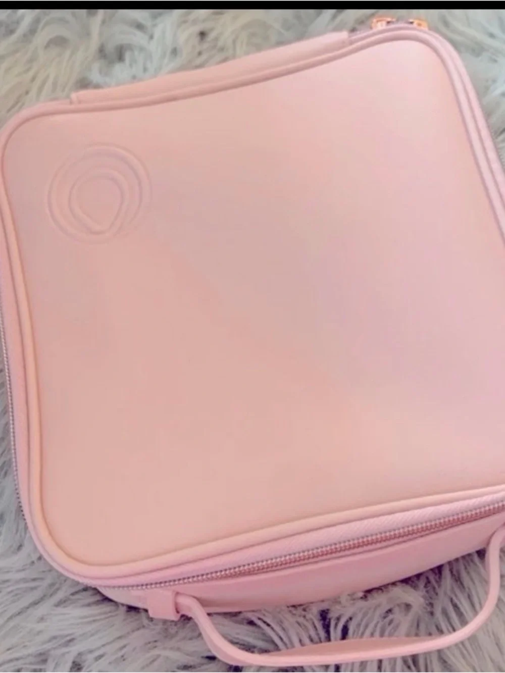 Cosmetic Case with Top Handle Pink Travel Bag